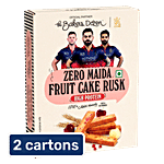 The Baker's Dozen Zero Maida Fruit Cake Rusk 2x100 g (Multipack)