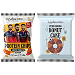 The Baker's Dozen Cheesy Tomato Multigrain Protein Chips 45 g + Zero Maida Donut Cake 42 g Combo (2 Items)