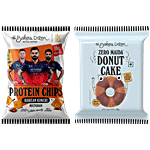 The Baker's Dozen Korean Kimchi Multigrain Protein Chips 45 g + Zero Maida Donut Cake 42 g Combo (2 Items)