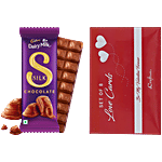 bb Combo Cadbury Dairy Milk Silk Chocolate 144 g + eCraftIndia Love Post Cards Combo (2 items)