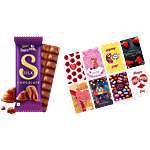 bb Combo Cadbury Dairy Milk Silk Chocolate 144 g + Love Greeting Cards Set 8 pcs Combo (2 items)