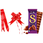bb Combo Cadbury Dairy Milk Silk Chocolate Bar 144 g + CS Gift Bow Red 10 pc Combo (2 items)