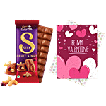 bb Combo Cadbury Dairy Milk Silk Fruit & Nut 129 g + Be Mine Valentine Card 1 pc Combo (2 items)