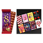 bb Combo Cadbury Dairy Milk Silk Fruit & Nut 129 g + Valentine Greeting Cards Set 8 pcs Combo (2 items)