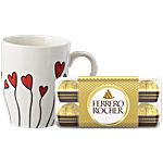 bb Combo Ferrero Rocher Hazelnut & Milk Chocolate 200 g + bbHome Love Balloons Mug 300 ml Combo (2 items)