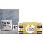 bb Combo Ferrero Rocher Hazelnut Chocolate 200g + Heartbeat Cushion & Mug Gift Set 2 pcs Combo (2 items)
