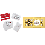 bb Combo Ferrero Rocher Hazelnut Chocolate 100 g+ Love Post Cards Set Red & White 1 pc Combo (2 items)