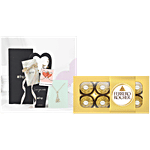 bb Combo Ferrero Rocher Hazelnut Chocolate 100 g +FNP Love Knot Valentine Gift Set 3pcs Combo (2 items)