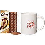 bb Combo Galaxy Smooth Milk Chocolate Bar 110 g+Clay Craft Swiss Pebble Coffee Mug 320 ml Combo (2 items)