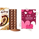 bb Combo Galaxy Smooth Milk Chocolate 110g + Party Propz Be Mine Valentine’s Card 1pc Combo (2 items)