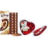 bb Combo Galaxy Smooth Milk Chocolate Bar 110 g+Desidiya Teddy Bear & Rose Gift Box 1 pc Combo (2 items)
