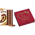 bb Combo Galaxy Smooth Milk Chocolate Bar 110 g + eCraftIndia Wooden Love Gift Box 1 pc Combo (2 items)