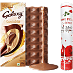 bb Combo Galaxy Smooth Milk Chocolate Bar 110 g + Party Propz Rose Petals Cannon 30 cm Combo (2 items)