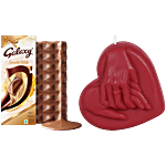 bb Combo Galaxy Smooth Milk Chocolate 110 g + Prosperro Lumo Valentine Heart Candle 1pc Combo (2 items)