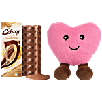 bb Combo Galaxy Smooth Milk Chocolate 110g + Lazy Baby Smiley Heart Plush Keychain Pink Combo (2 items)