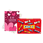 bb Combo Snickers Minis Valentine Chocolates 195.5 g + Party Propz Be Mine Valentine Card Combo (2 items)