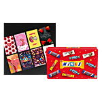 bb Combo Snickers Minis Valentine Chocolates 195.5 g + Festival Valentine Cards Set 8 pcs Combo (2 items)