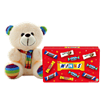 bb Combo Snickers Minis Valentine Chocolate 195.5 g + Just Bear Stripe Mylor Soft Toy Combo (2 items)