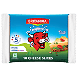 Britannia The Laughing Cow Cheese - Slice 180 g Pouch (10 Slices x 18 g each)