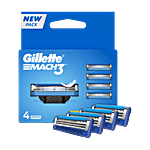 Gillette Mach3 Cartridges - Shaving Razor Blades For Men 4 pcs 