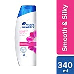 Head & Shoulders Smooth & Silky Anti-Dandruff Shampoo - Smooth Hair from Root to Tip, Upto 100% Dandruff Free 340 ml