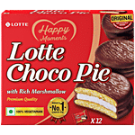 Lotte Choco Pie - Original, With Rich Marshmallow 28 g (Pack of 12)