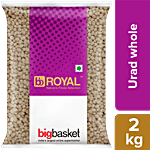 bb Royal Urad Gota - Desi, Unpolished Mature Pulses For Easy Cooking & Rich Flavour 2 kg Pouch