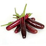 Fresho Brinjal - Purple, Long 500 g