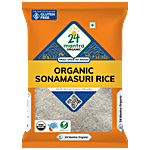 24 Mantra Organic Organic Sonamasuri Raw Rice/Akki - Polished 5 kg Pouch