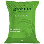 bb Popular Rice/Biyyam - Raw, Sona Masoori 25 kg Bag (6 - 11 Months Old)