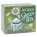 Mlesna Flavored Green Tea Bags - Sour Sop 50 Bag x 2 gm Each Carton 100 gm