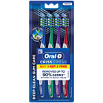 Oral-B Criss Cross Gum Care Toothbrush - With Extra-Long Power Tip Bristles, M 2 pcs (Buy 2 Get 2 Free)