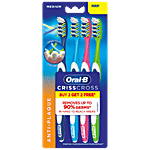 Oral-B Pro-Health Criss Cross Anti-Plaque Toothbrush - With Flexible Bristles, Soft 2 pcs (Buy 2 Get 2 Free)