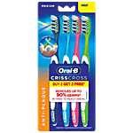 Oral-B Criss Cross Anti-Plaque Toothbrush - With Flexible Bristles, M 2 pcs (Buy 2 & Get 2 Free)