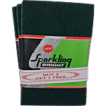 Sparklingbright Green Nylon Scrub Pads Combi Pack - Large 3 pcs (Buy 2 Get 1 Free)