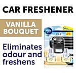 Ambi pur Car Air Freshener - Vanilla Bouquet Starter Kit + Refill 7 ml Pouch