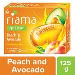 Fiama Peach & Avocado Gel Bar, Moisturized Skin, With Skin Conditioners 125 g 