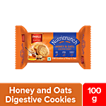 Parle Platina Nutricrunch Biscuit - Honey & Oats, Rich In Fibre, Iron, Vitamins 100 g 