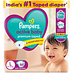 Pampers  Active Baby Taped Diapers - L 50 pcs Pouch