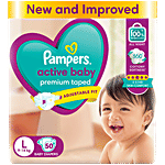 Pampers  Active Baby Taped Diapers - L 50 pcs Pouch