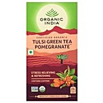 ORGANIC INDIA Green Tea - Tulsi & Pomegranate 50 g (25 Bags x 2 g each)