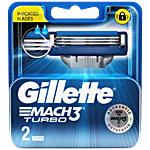 Gillette Mach3 Turbo - Manual Shaving Razor Blades Cartridge 2 pcs