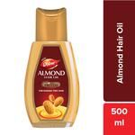 Dabur Almond Hair Oil - For Damage Free Hair, Prevents Hairloss & Dandruff, Enriched With Vitamin E & Soya Protein 500 ml 