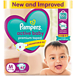 Pampers  Active Baby Taped Diapers - Medium 62 pcs