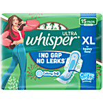 Whisper Ultra Up To No Gap No Leaks Sanitary Pads, XL 15 pcs