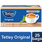 Tetley Original Real Taste Tea -  High Flavour, Finest Assam Blend, Staple-Free, Environment Friendly Bags 50 g (25 Bags x 2 g each)