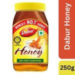 Dabur 100% Pure Honey - Worlds No.1 Honey Brand With No Sugar Adulteration 250 g 