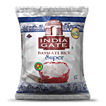 India Gate Basmati Rice/Basmati Tandul - Super 1.5 kg Pouch 1 kg + 500 gm