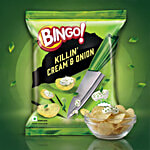 Bingo! Cream & Onion Potato Chips 45 g Pouch