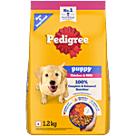 Pedigree Puppy Dry Dog Food, Chicken & Milk, 1.2 kg, 100% Complete & Balanced Food for Puppies 1.2 kg